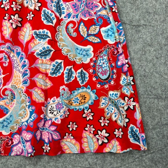 Talbots Red Sleeveless Sundress with Square Neck - Picture 6 of 13